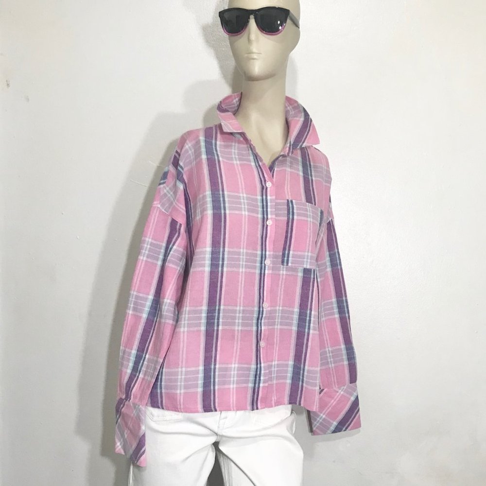 Sanctuary Brushed Cotton Plaid Shirt